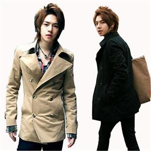 2012春装新款简约奢华中长款修身男风衣 三色 212B-01FY