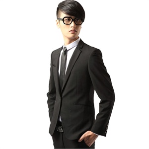 【nonbrand】高端韩版男款修身西服 纯黑