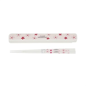 优雅100【日本进口家居用品】高级便携筷子两件套 小粉花