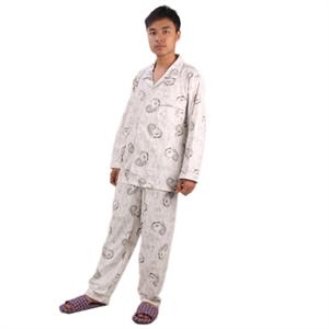 乔安纯棉长袖情侣套装男士家居服B-4003灰L