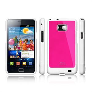 韩国SGP Linear 三星i9100 Galaxy S2彩壳 保护壳 玫红背白边