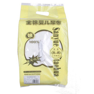 三月桃花 全棉纱布针织组合型婴儿尿布 八片装0013