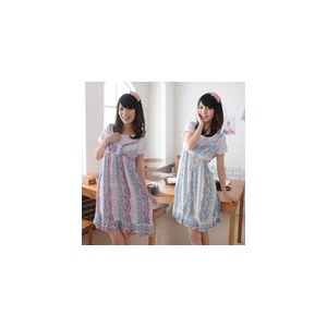 星琦舞假两件吊带 美胸连衣裙 夏款孕妇裙 韩版孕妇装MNYS5434