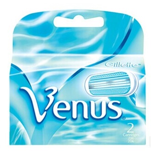 吉列Venus维纳斯女士脱毛刀片女用剃毛刮毛刀片2片装