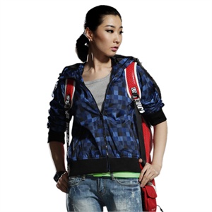 2012春装新款 唐狮女士春装女装韩版修身格子外套 女111121052019