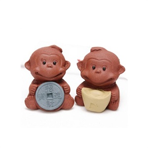 王道家居 精品宜兴紫_砂茶宠茶玩 招财进宝淘气猴 两款任选 dy