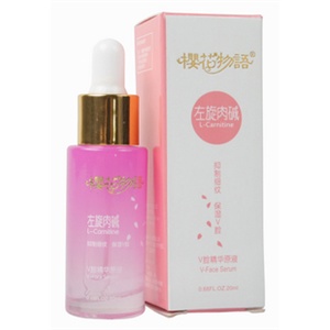 货到付款 樱花物语左旋肉碱V脸精华原液20ml 瘦脸精华消双下巴