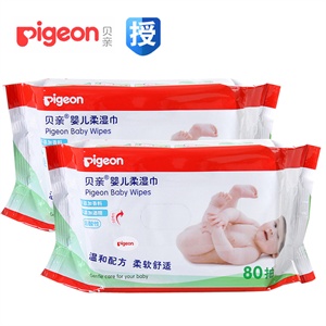 贝亲/Pigeon婴儿柔湿巾/湿纸巾/80片补充装 KA20/KA36