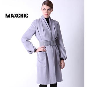【品牌直供】Maxchic品牌奢华优雅系列立领修身长款大衣DQ21069C10M3