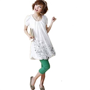 2012韩版夏日潮流灯笼袖女士连衣裙 休闲短袖服装 7022