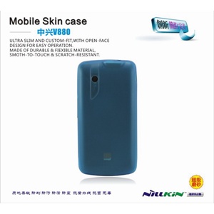 NILLKIN 中兴 V880 u880 n880清水套 保护套 手机套+贴膜+屏擦 蓝