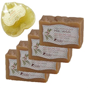 Maka玛卡天然 黄芪韩方去泥手工香皂90g 买四赠一装