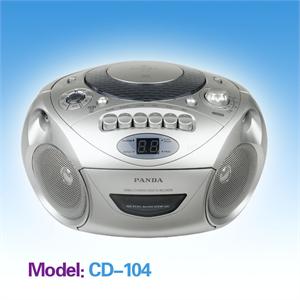 熊猫便携式CD收录机CD-104 CD.收音机.磁带