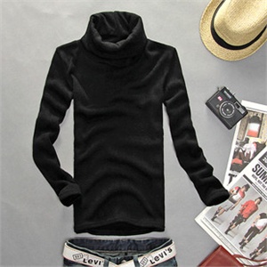 2011韩版秋款 冬季打底薄款男士兔毛绒纯色高领毛衣 1612-MD112