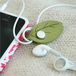 韩国超人气 迷你树叶 手机mp3耳机线整理器|绕线器-2款选