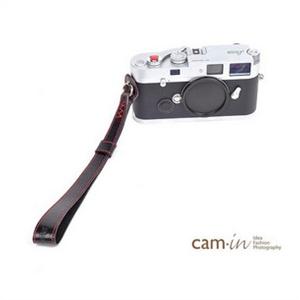 Cam-in 袋鼠皮 相机手腕带 E款 黑色皮/红色线 CAM2029
