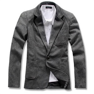 2011秋冬装新品韩版金属皮包扣男士毛呢料休闲小西装西服209-6266