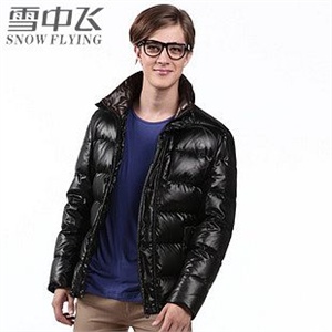 2011新款XR9039雪中飞羽绒服 男式相色印花中款面包