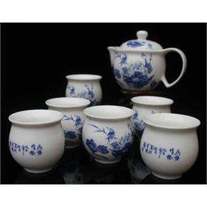 景德镇 茶具 骨瓷 套装 7头茶具套装 青花瓷 茶具
