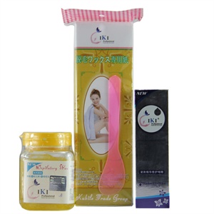 IKI超大容量250克脱毛蜜蜡+修复液+脱毛蜡纸+刮板 脱毛膏