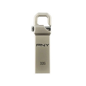 PNY/必恩威 *克盘hook 32G U盘 全金属优盘 勾勾头