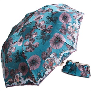 2012年新款 天堂伞 防紫外线 防晒 晴雨伞 310E溪柳水花 6号蓝
