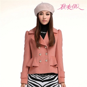 秋水伊人2011冬季新款时尚百搭淑女修身外套114107004原价588