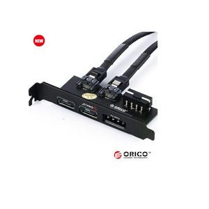 orico PS-P2E 机箱PCI位双口sata档板带4pin外接电源 yxw