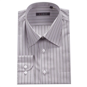 【nonbrand】200's灰条修身男士商务衬衫