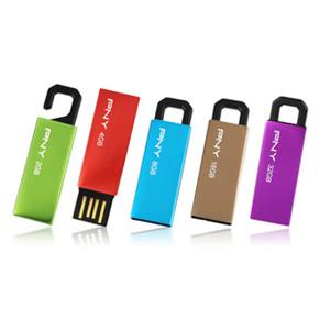 PNY必恩威 4G 钩钩盘 4GB 伸缩 U盘 挂钩式优盘 情侣便携U盘