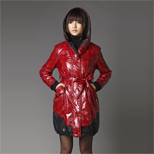 【品牌直供】CORONA 红色格子棉衣女装外套 1121310