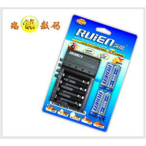瑞能 镍氢电池800MA*4 7号电池*4 4节装标准充电套装