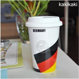 KAKIKAKI双层隔热杯 随行杯 防烫杯 咖啡杯 陶瓷杯子 德国