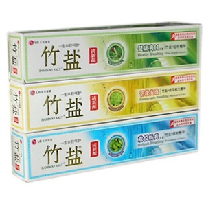 竹盐清新源牙膏150g三支混合装
