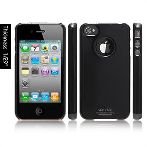 SGP Ultra Thin Pastel Apple iPhone 4 超薄 冰激凌彩壳 钢琴黑
