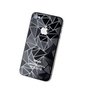 苹果 iphone 4 4S 3D 立体钻石 闪钻贴膜 钻石保护膜 晶钻花纹膜