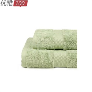 优雅100TOSCASO缎档浴巾面巾两件套商务纯棉缎档面浴两件套