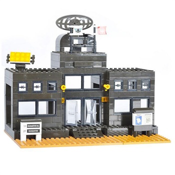 小鲁班乐高式积木 大型陆军部队拼装积木玩具