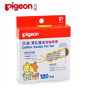 贝亲耳孔清潔細軸棉棒KA03*4盒 贝亲棉花棒