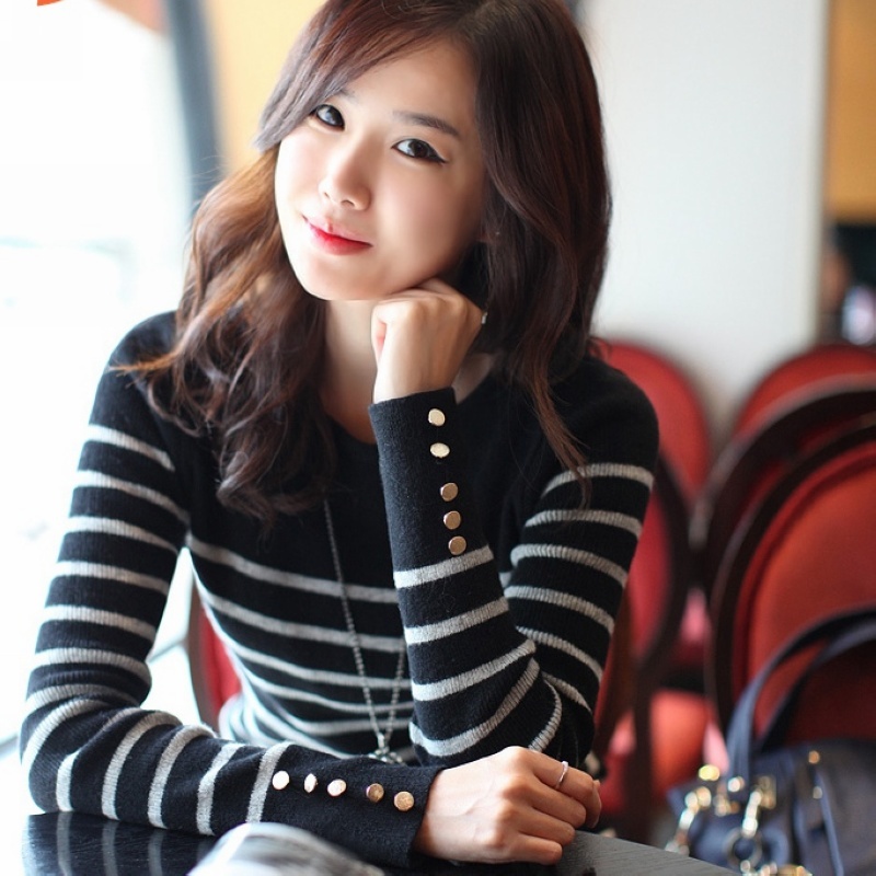 杰塞威斯 秋冬新款女装韩版圆领套头<em>女加厚</em>毛