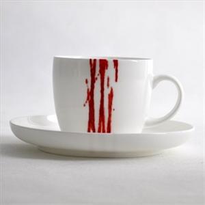 【高档骨瓷】正品骨质瓷 杯碟 骨质瓷杯碟 情与自然杯碟
