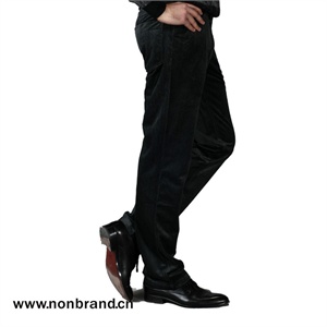 【nonbrand】进口格绒男士商务休闲裤子(直筒）