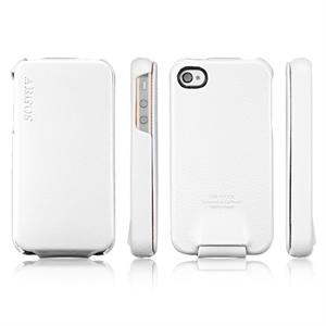 韩国SGP Leather Argos Apple iPhone 4 硬质超薄皮套 白色