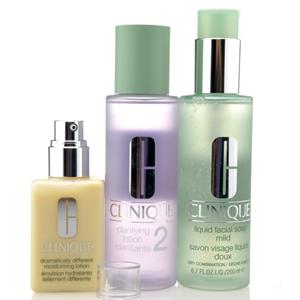 Clinique 倩碧经典三步骤大套装—混合偏干性肌肤(保湿洁肤水2号200ml +温和液体洁面皂200ml +倩碧润肤露(带押嘴) 125ml