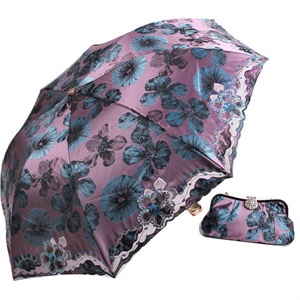 2012年新款 天堂伞 防紫外线 防晒 晴雨伞 310E溪柳水花 8号粉