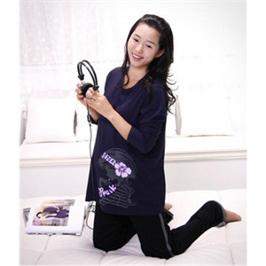 星琦舞 新款 长袖长裤孕妇哺乳套装淑女休闲款月子服MD8616