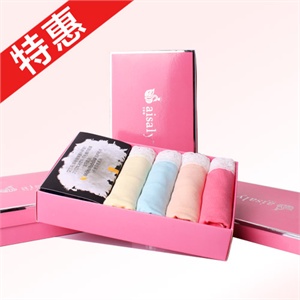 艾莎莉2012新品 高端兰精莫代尔白色蕾丝边糖果色四条精装