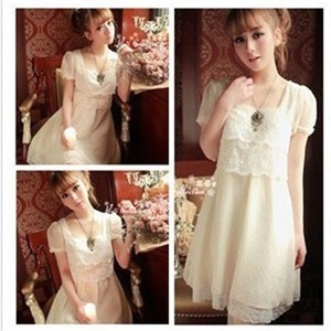 星崎舞2012夏装女装韩版孕妇雪纺拨点点裙WM12027