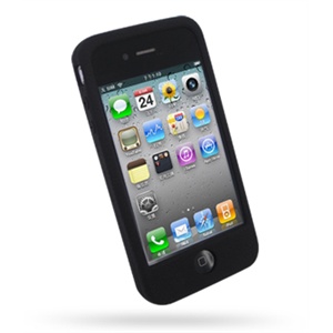 苹果四代 iphone 4代 香港springhk 手机套 硅胶套 保护套 黑色