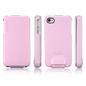 韩国SGP Leather Argos Apple iPhone 4 硬质超薄皮套 浅粉